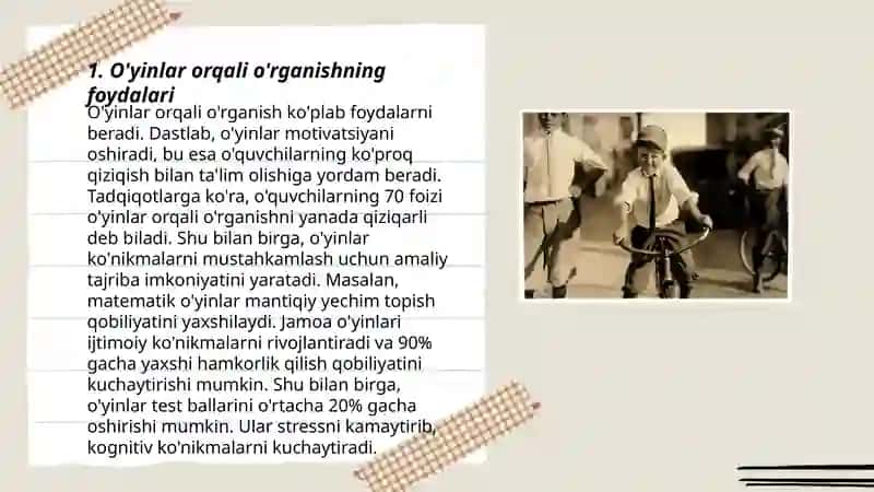 O'yinlar orqali oʻrganishning foydalari 3