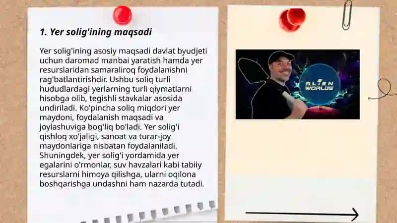 Yer solig'ining maqsadi 3