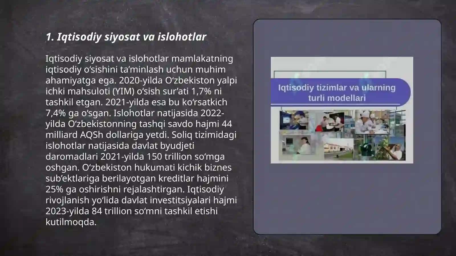 Iqtisodiy siyosat va islohotlar 3