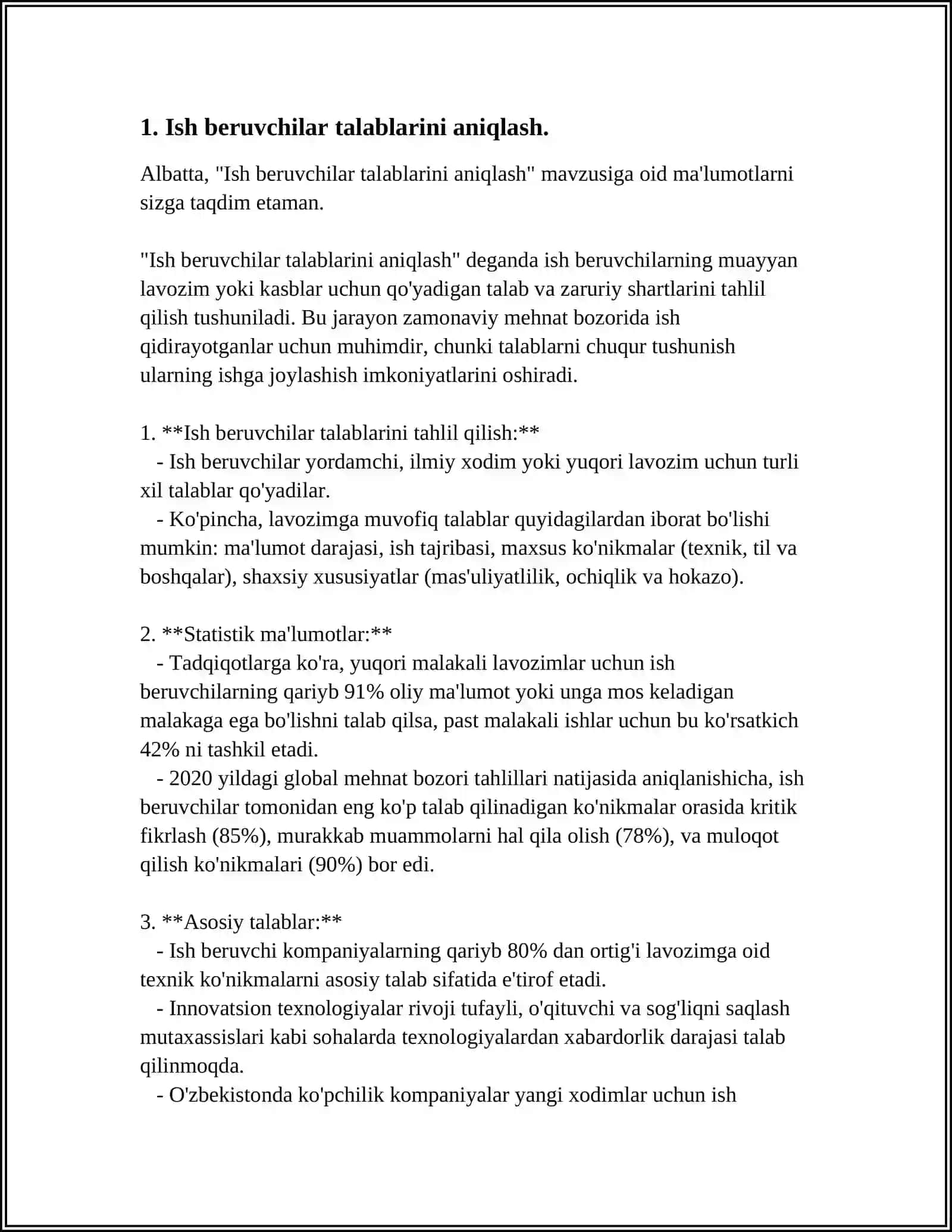 ISH BERUVCHINING TALABLARINI ORGANISH 3