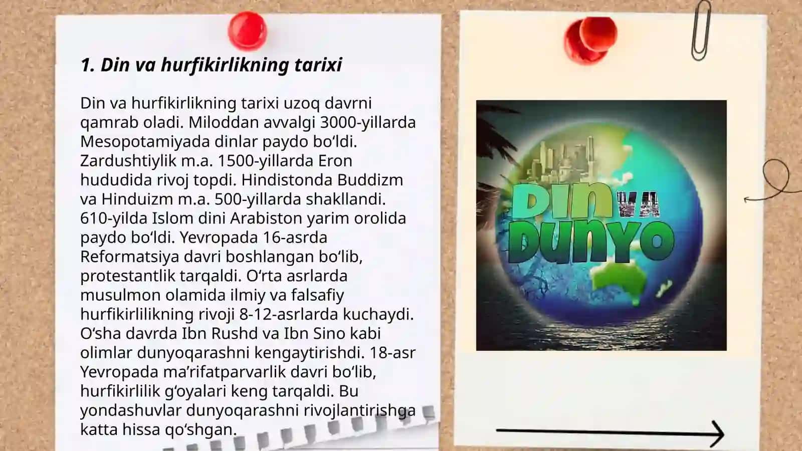 Din va hurfikirlikning tarixi 3