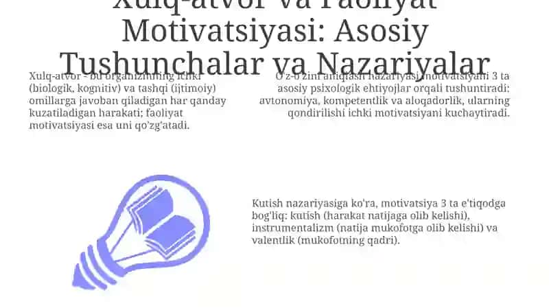 Xulq-atvor va Faoliyat Motivatsiyasi 3