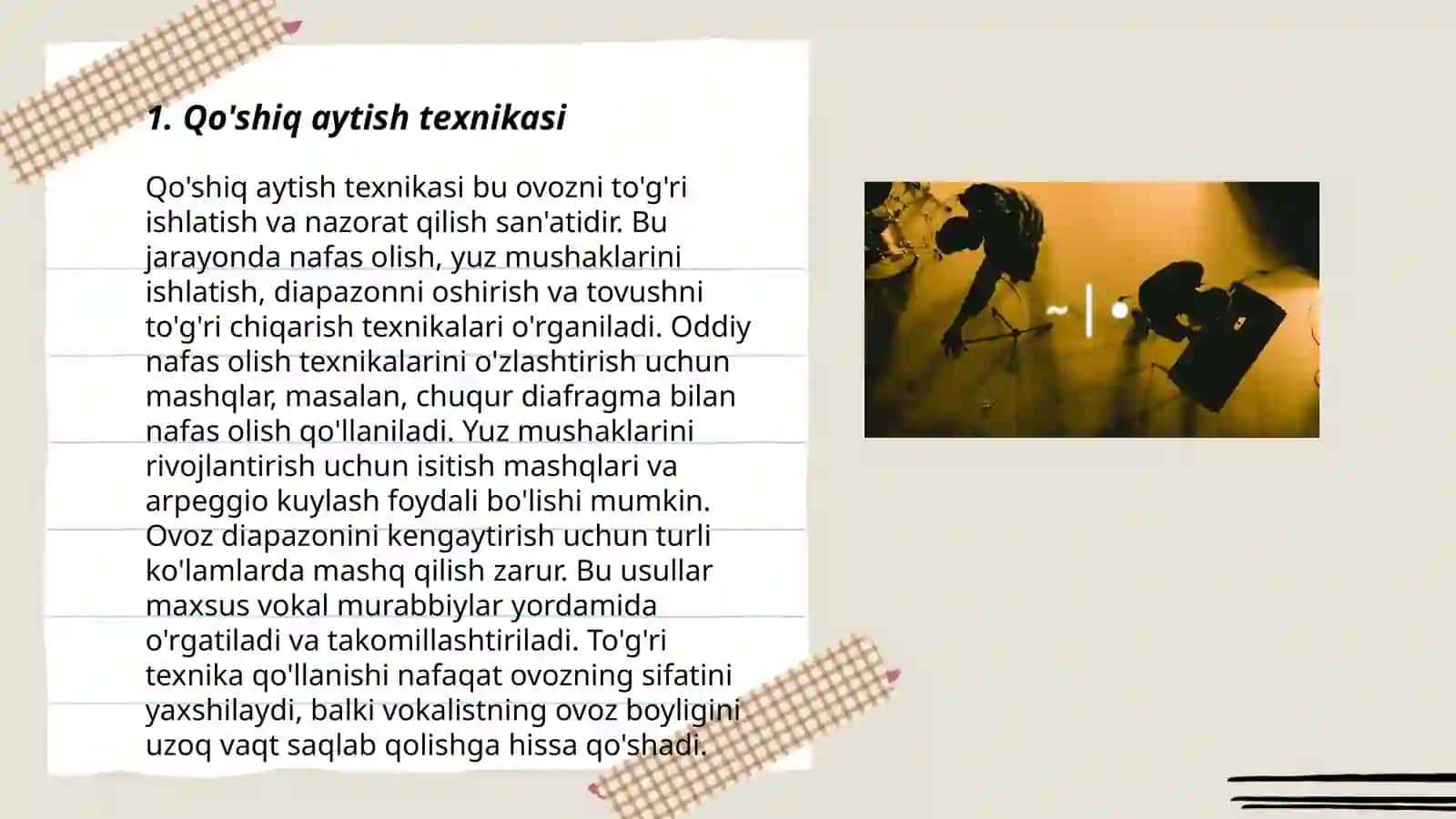 Qo'shiq aytish texnikasi 3