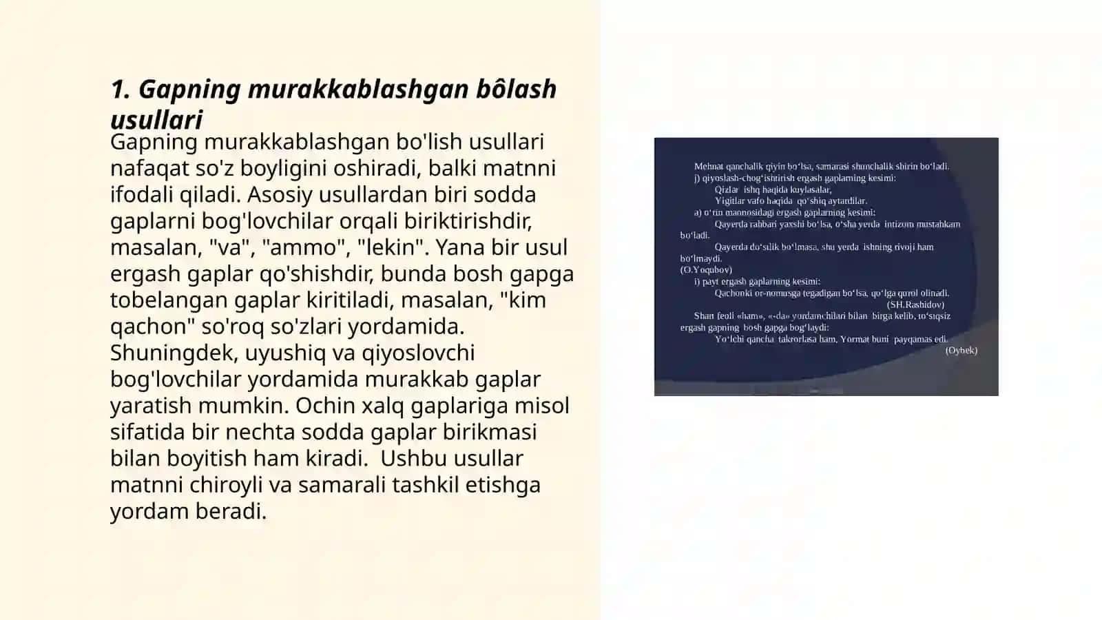 Gapning aktual bôlinishi 3