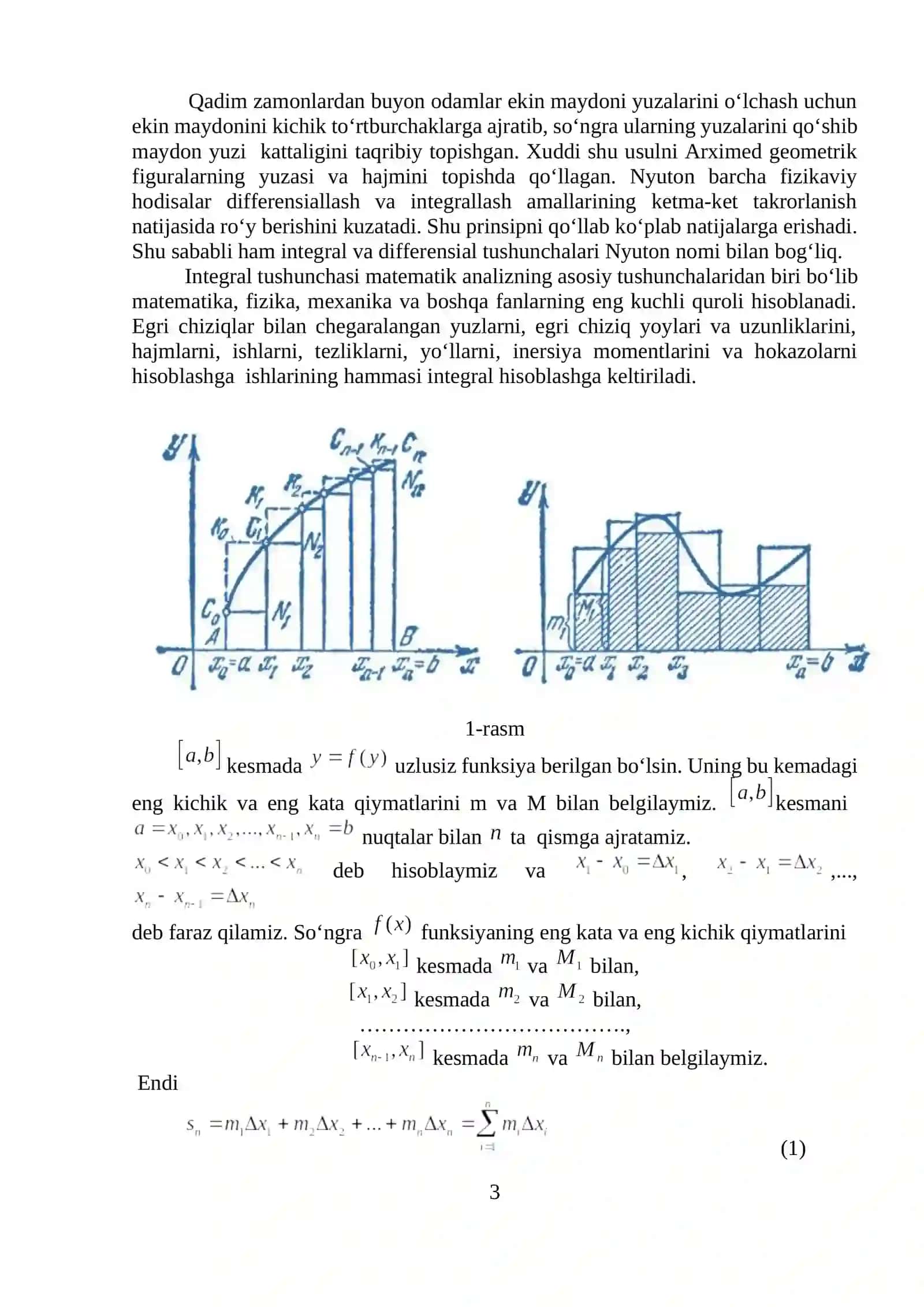 Aniq integrallarni taqribiy hisoblash 3