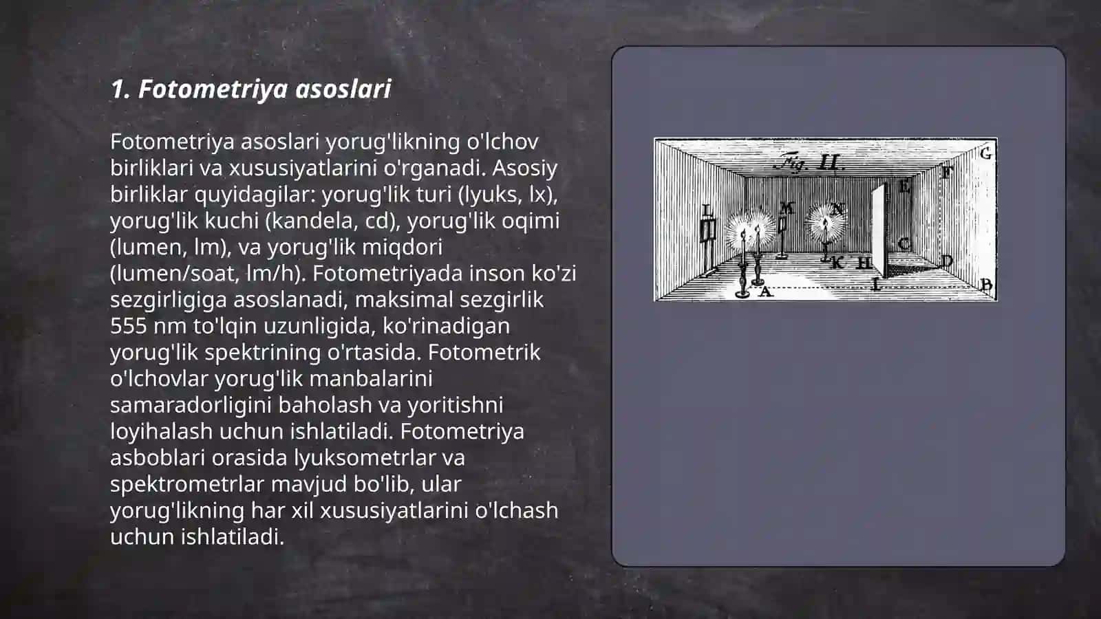 Fotometriya va qonunlari 3