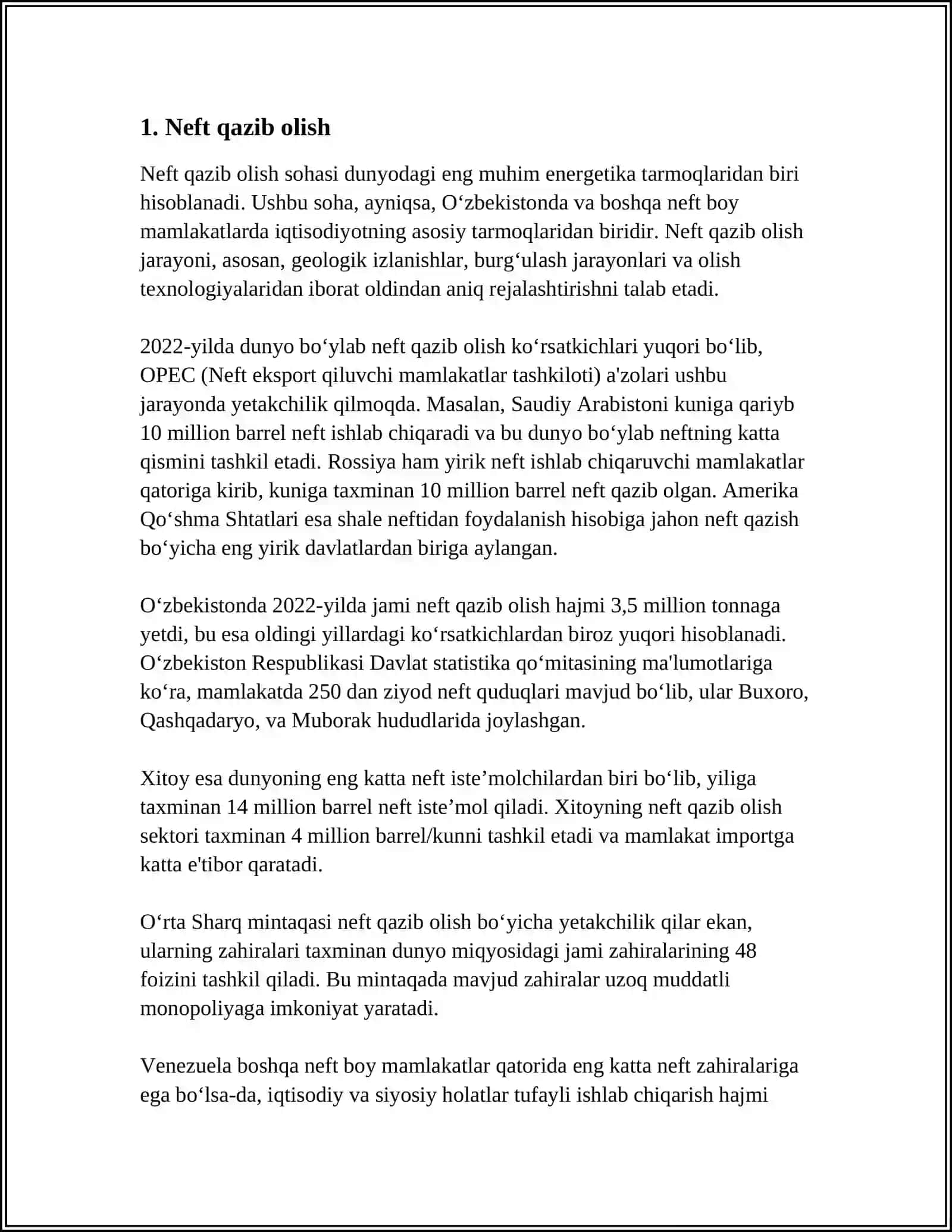 REFERAT Mavzu: ONG 3