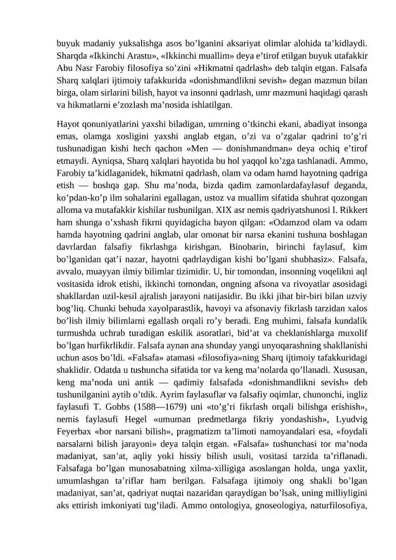 Falsafaning baxs mavzulari va asosiy muammolari 3