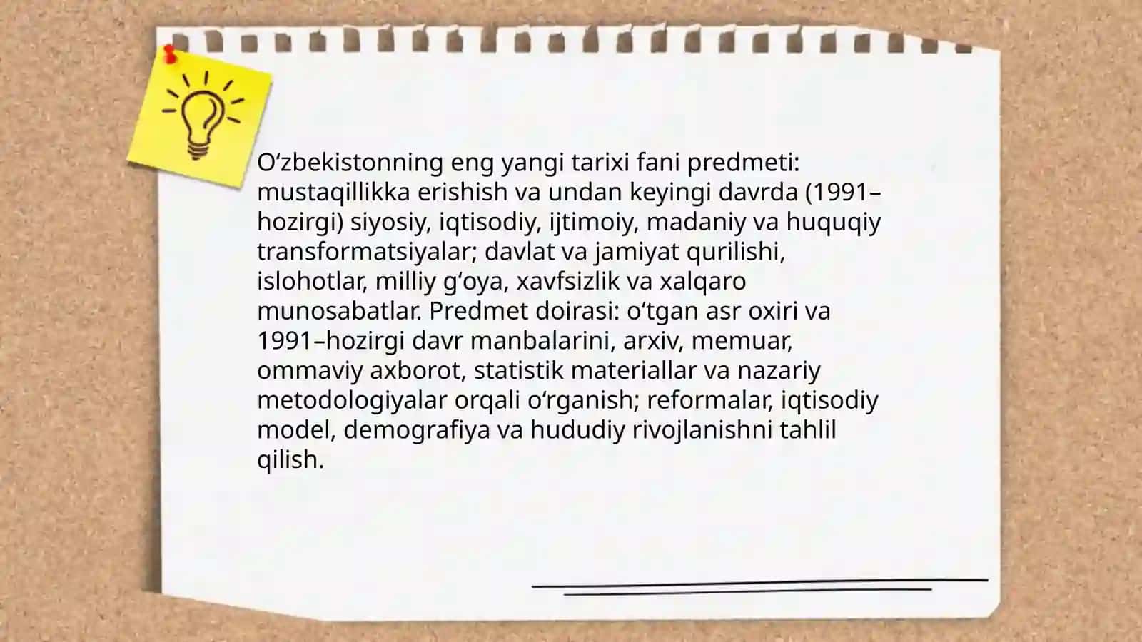 O‘ZBEKISTONNING ENG YANGI TARIXI” O‘QUV 3