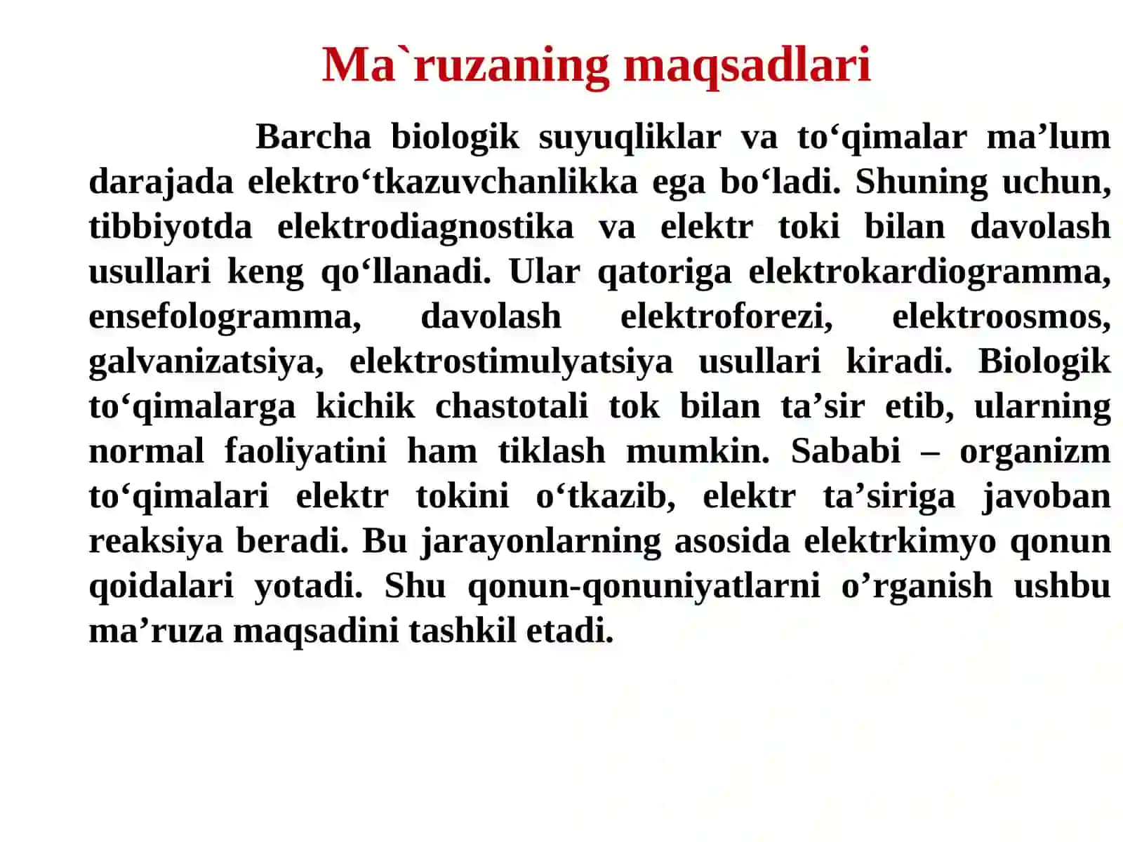 Elektrkimyo asoslari. Elektr o’tkazuvchanlik 3