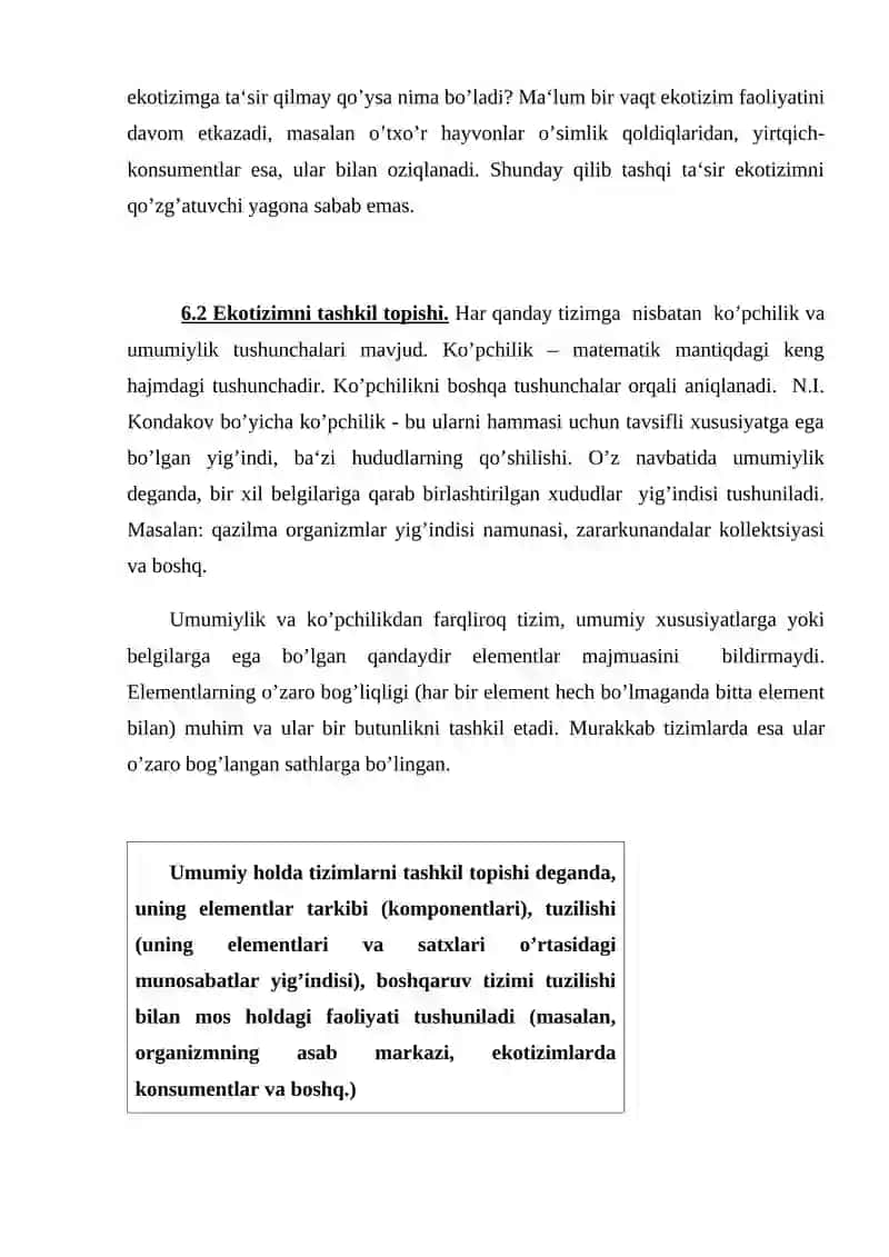 Ekotizimning hilma xilligi 3