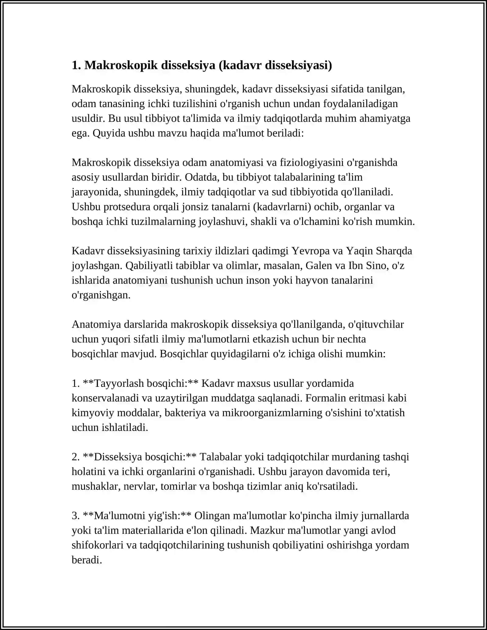ANATOMYANI O'RGANISH USULLARI 3
