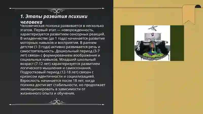 Развитие психики и создания 3