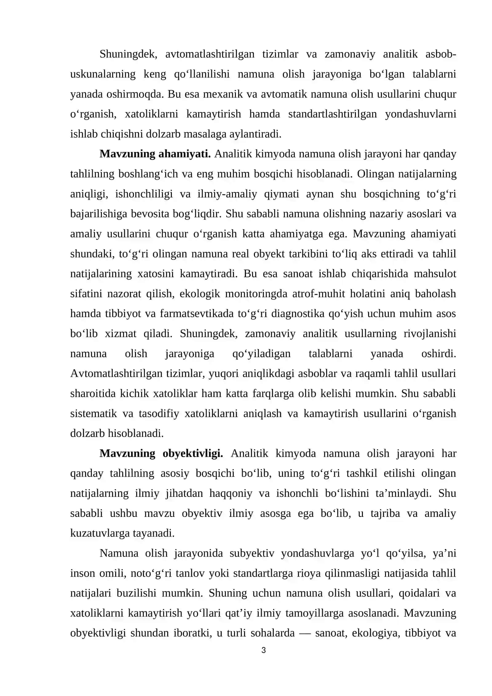 Analitik kimyoda namuna olishning nazariy asoslari 3