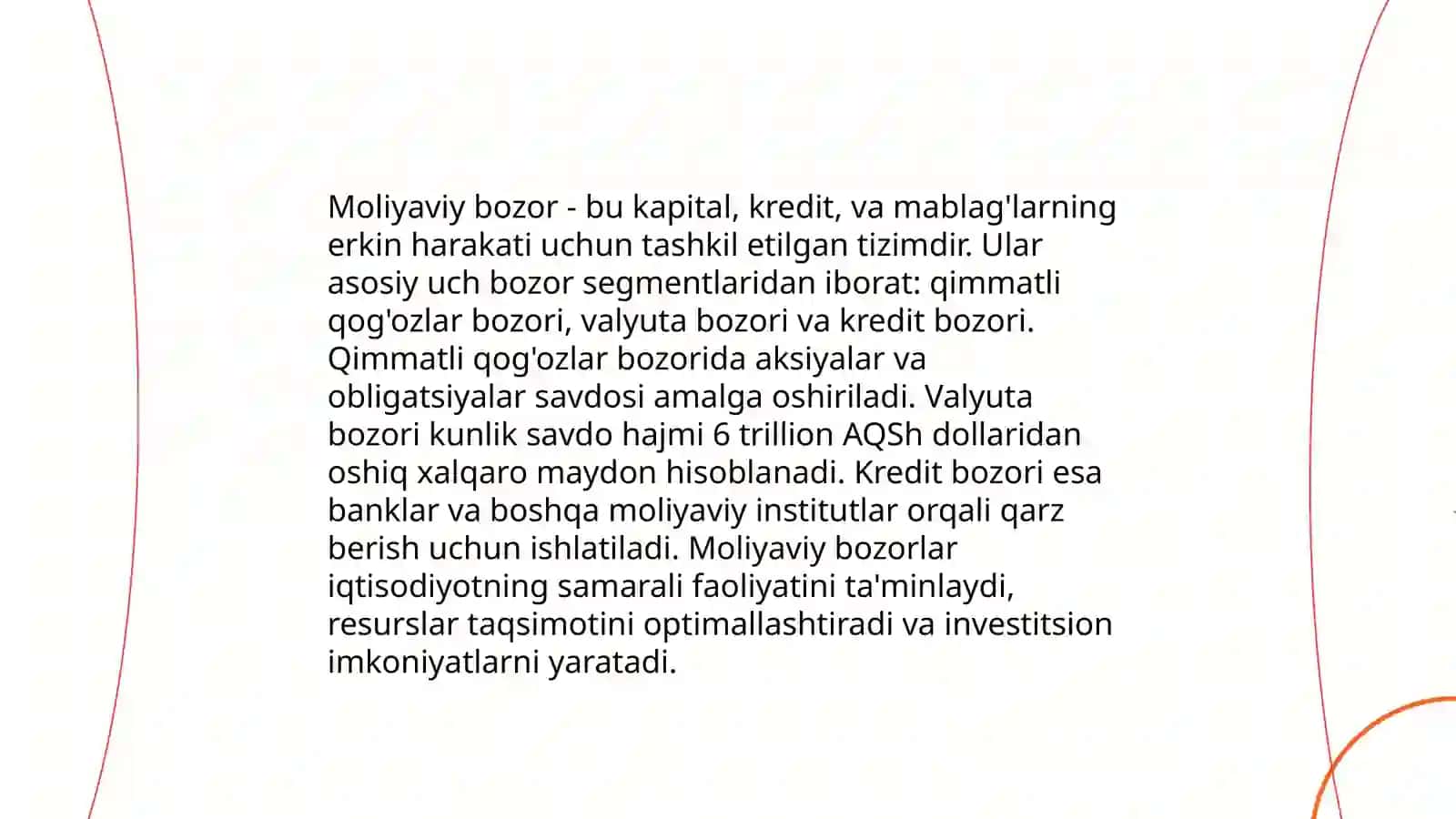 Moliyaviy bozorlar 3