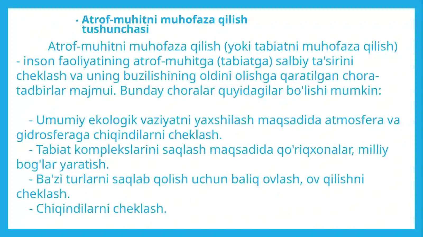 Atrof-muhit tushunchasi va ekologik tizimlar 3