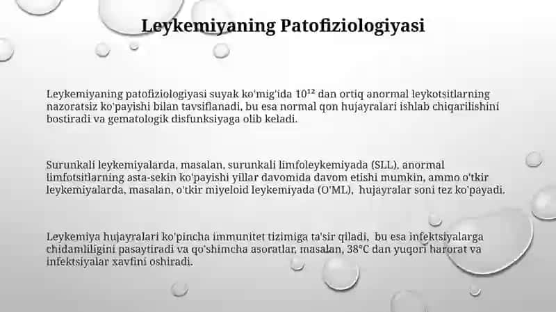 Leykozning patofiziologiyasi 3