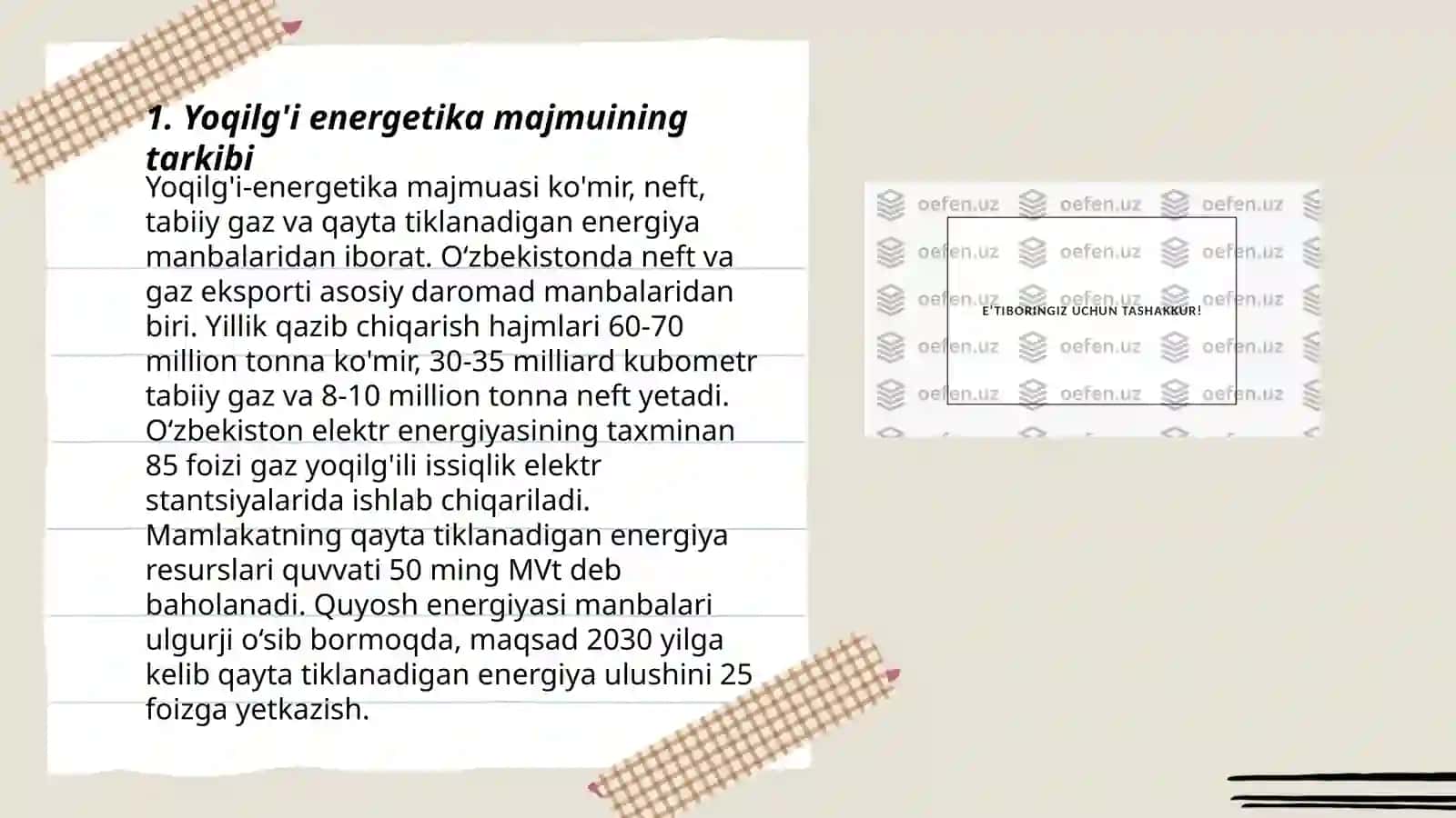 Yoqilg’I energetika majmui va uning infratuzeeltumar iqtisodiyotidagi roli 3