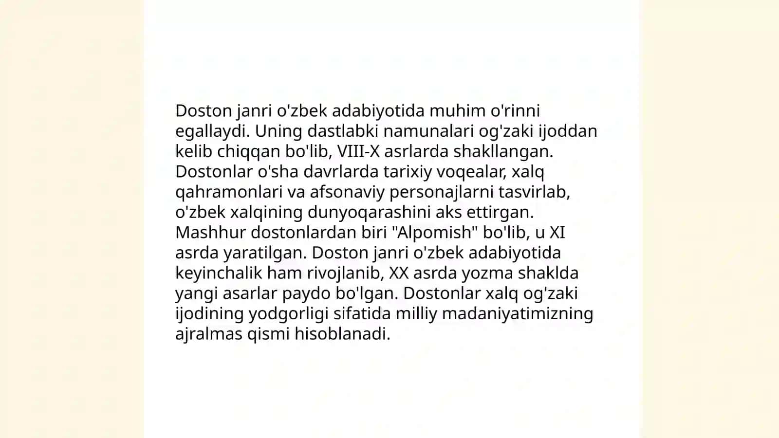 Doston janri va uning ijro xusussiyati.Lof janri 3