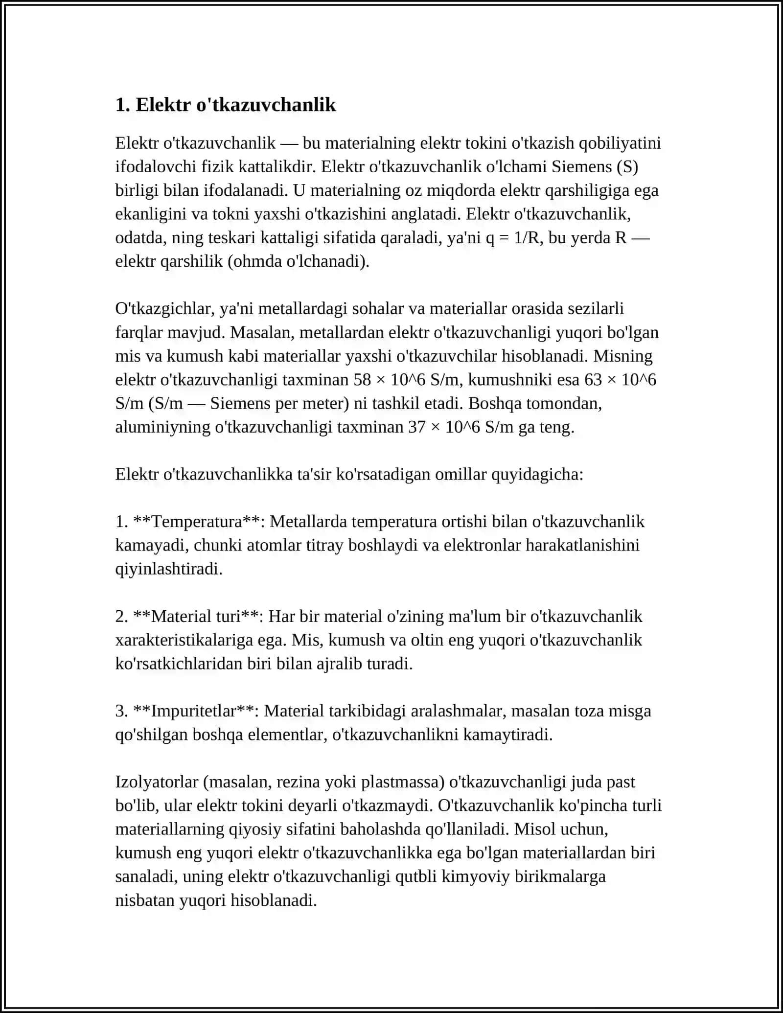 TOLANING ELEKTRIK XOSSALARI 3
