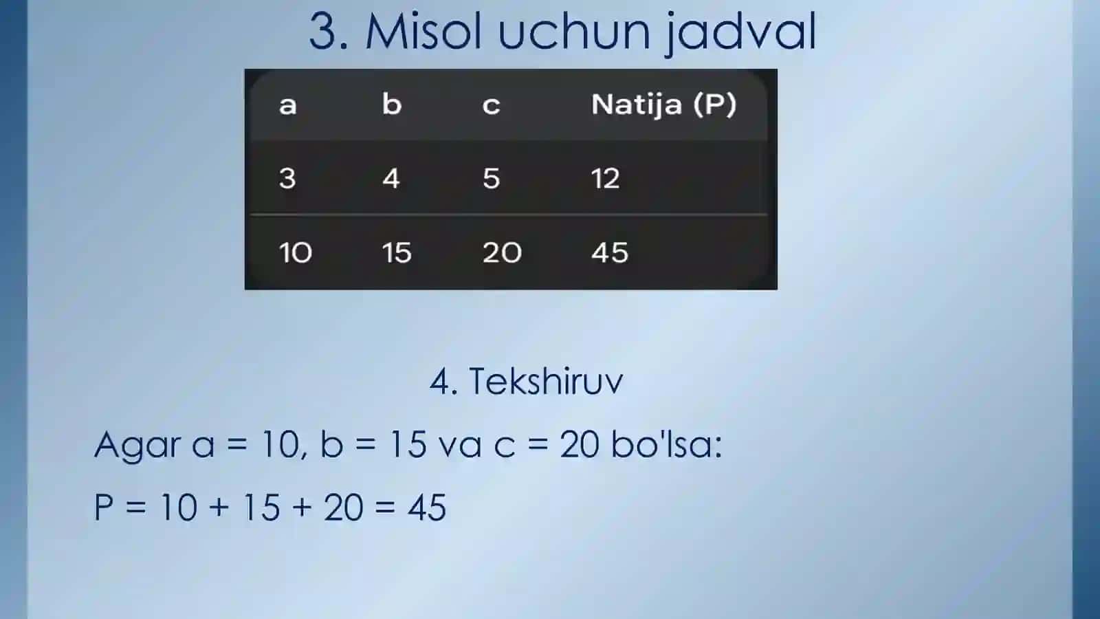 Ma’lumotlar tuzilmasi va algoritmlari fanidan oraliq nazorat 3