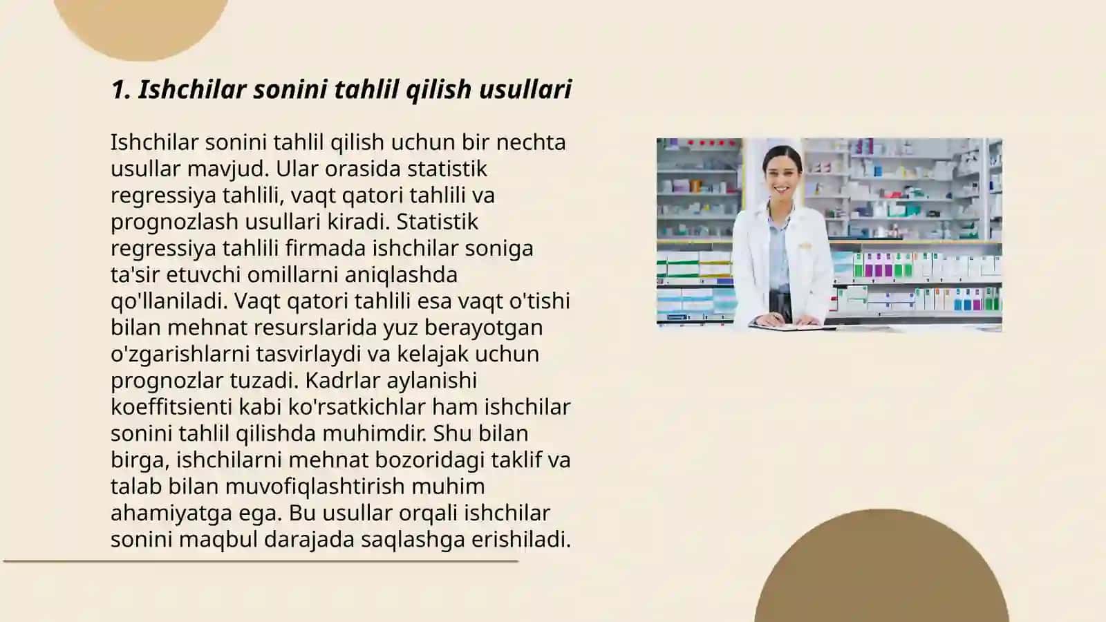 Ishchilar sonini tahlil qilish usullari 3