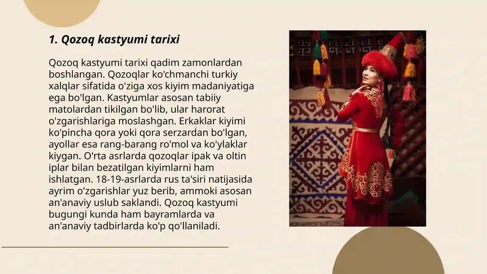 Qozoq kastyumi va Qirgʻiz kostyumi 3