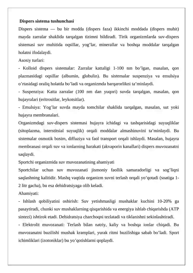 Organizmning suv-dispers sistemasi 3