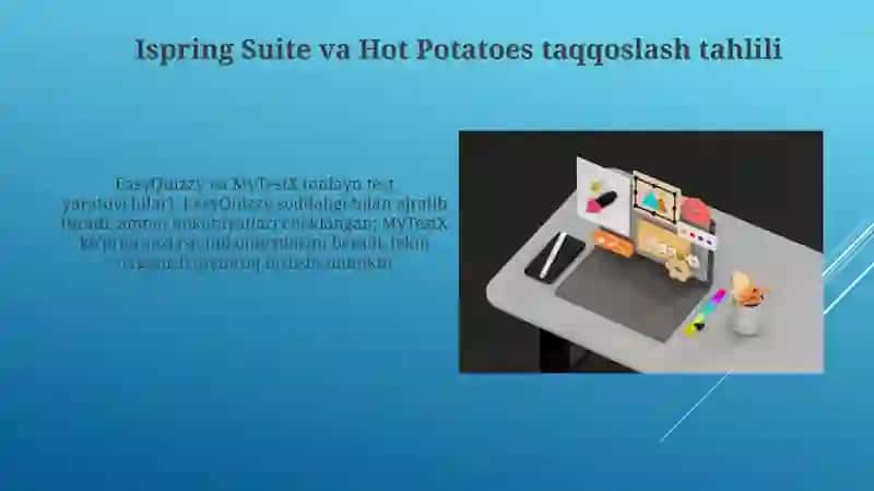 Ispring Suite, Hot Potatoes, My TestX & EasyQuizzy 3
