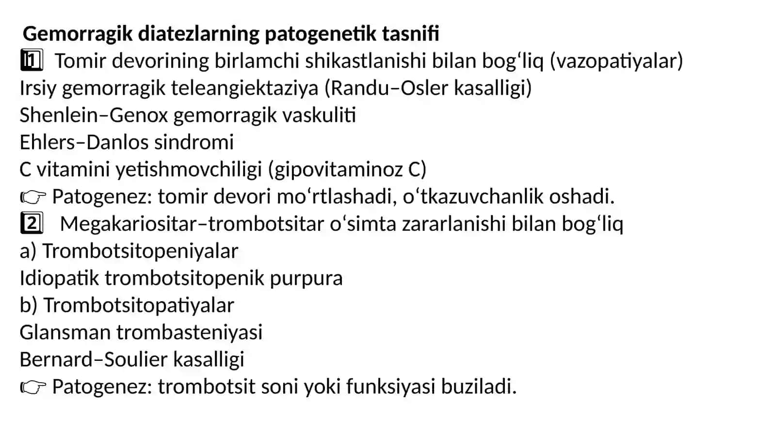 Gemorragik diatezlarning ko’rinishlari 3