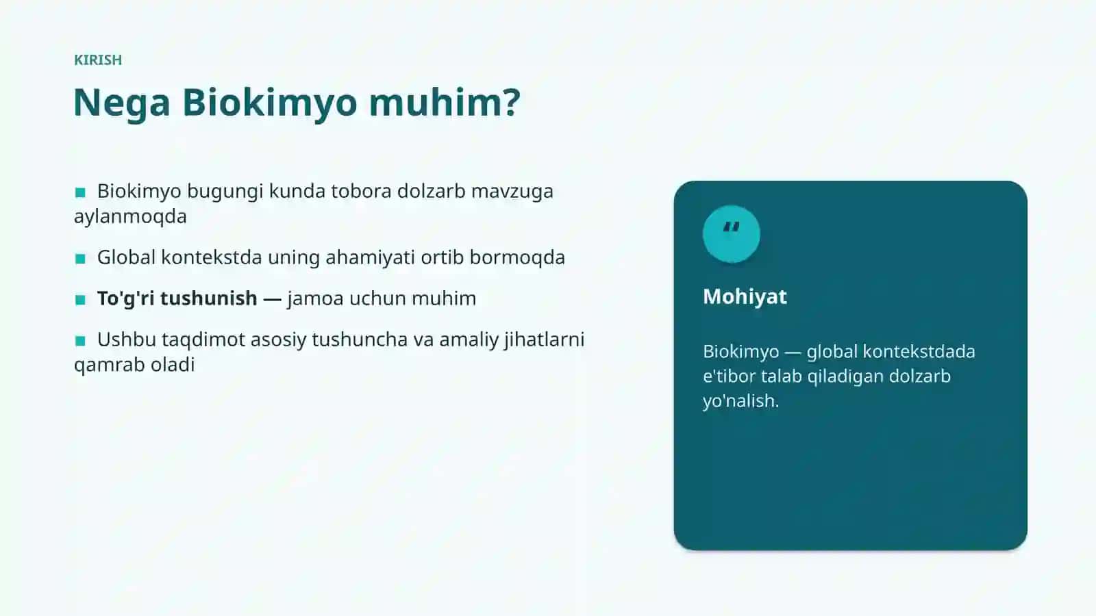 Biokimyo Taqqosiy Tahlili 3