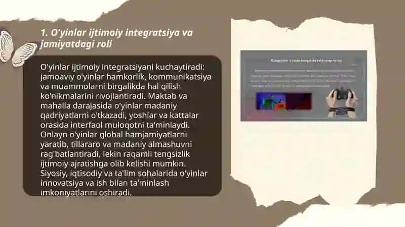 O'yinlar ijtimoiy integratsiya va jamiyatdagi roli 3