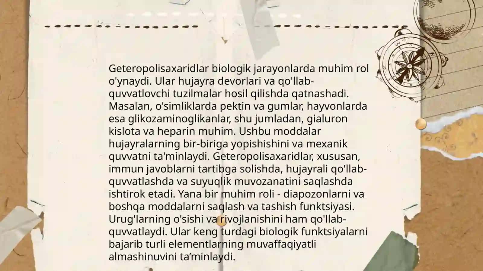 Geteropolisaxaridlarni ontogenezi va kasalliklarida oʻzgarishi 3