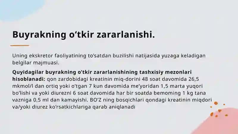 Buyrak yetishmovchiligi 3