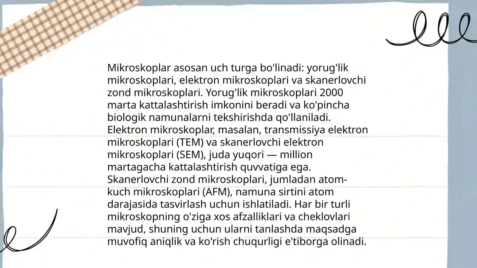 Mikroskop bilan ishlash 3