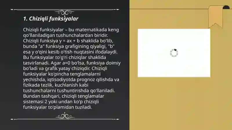 Chiziqli funksiyalar 3