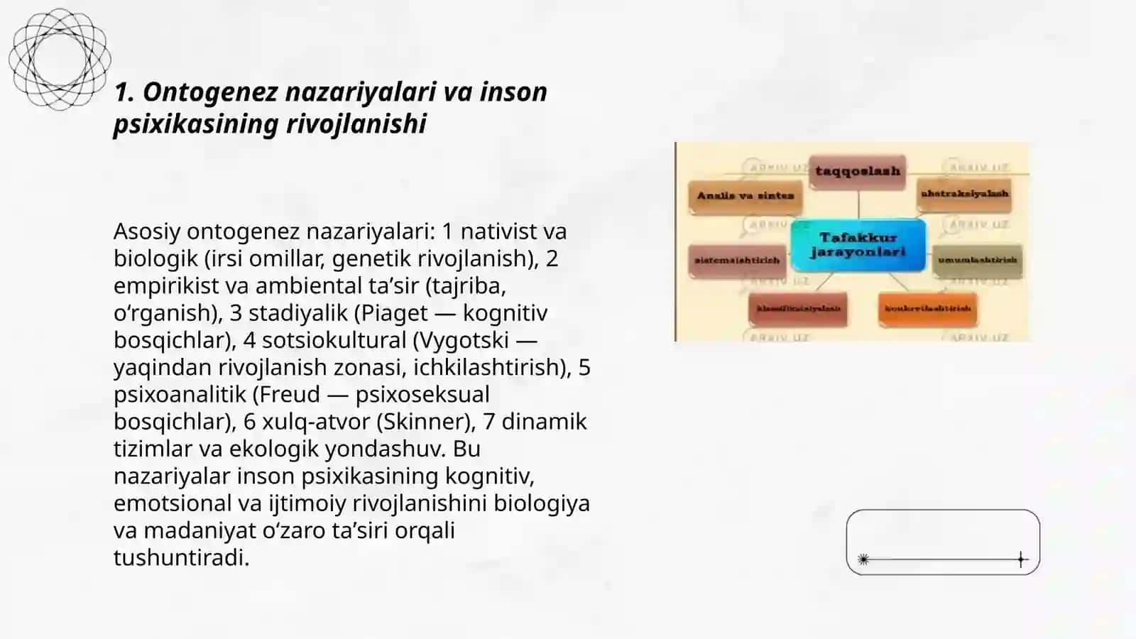 Ontogenezda inson psixikasining rivojlanishi 3