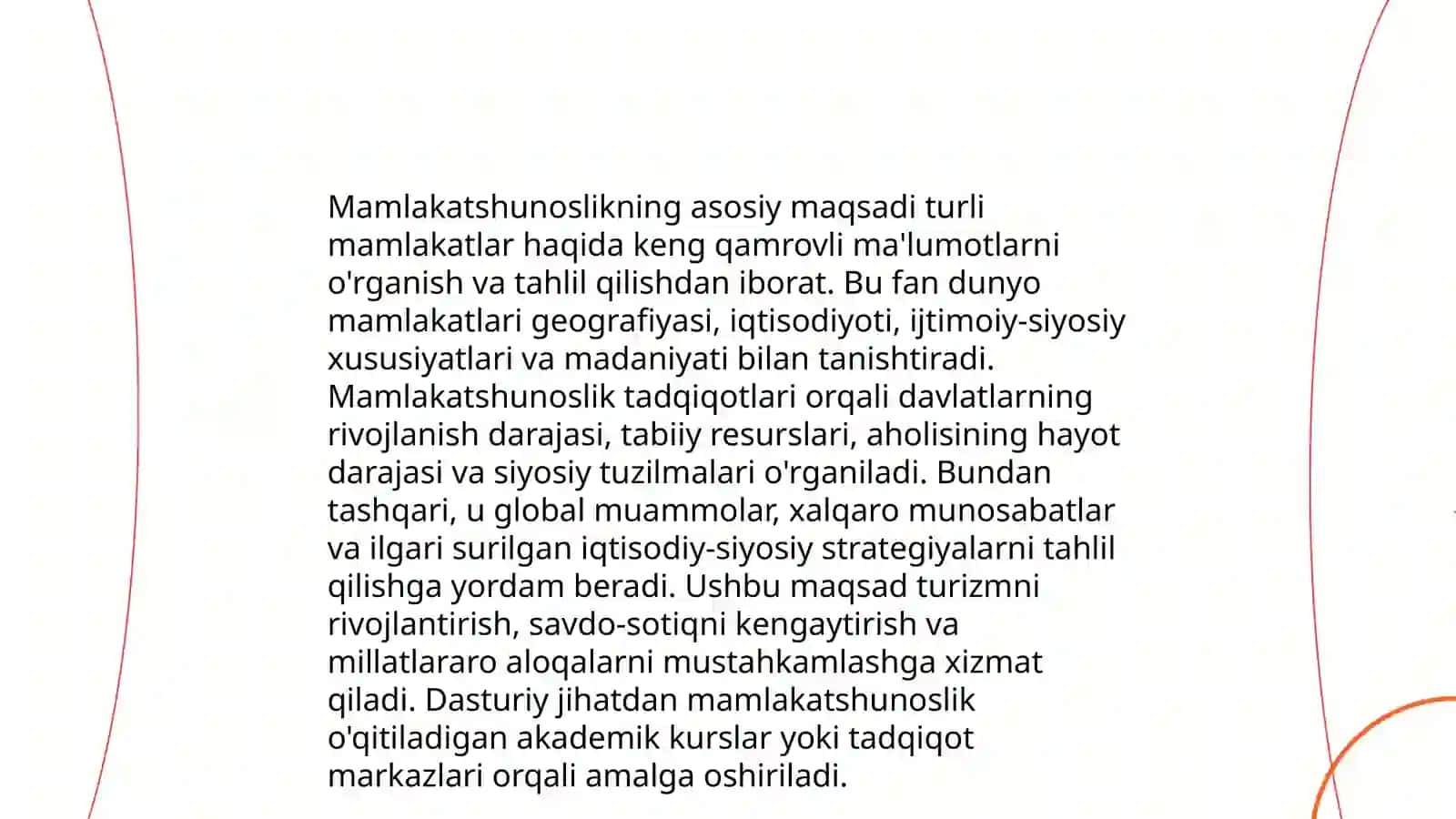 Mamlakatshunoslik fanining maqsad va vazifalari 3