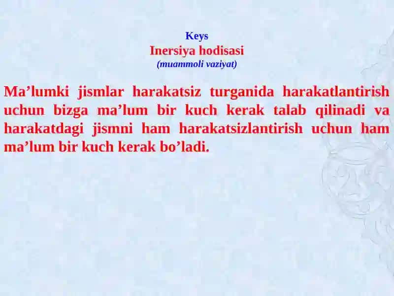 Inersiya hodisasi 3