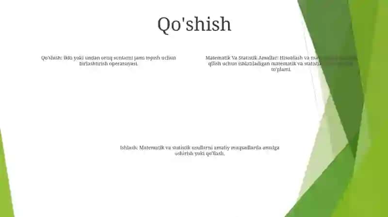 Matematik Va Statistik Amallar Bilan Ishlash 3