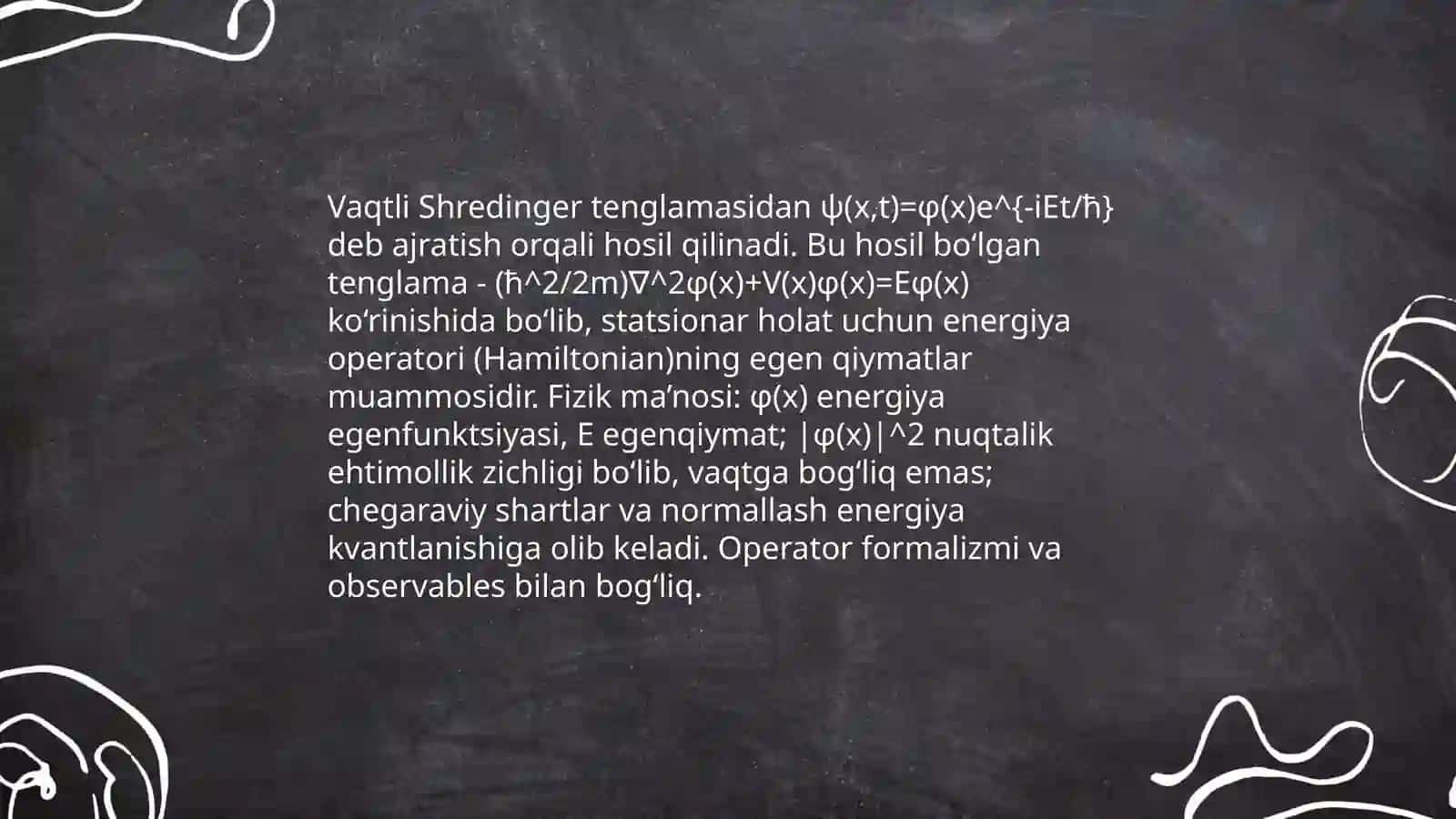 statsionar Shredinger tenglamasi 3