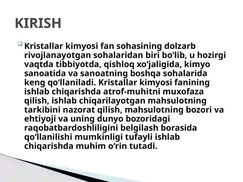 KRISTALLAR KIMYOSI VA KRISTALLOGRAFIYA 3