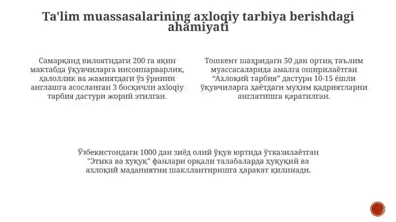 Axloqiy tarbiya dasturi 3