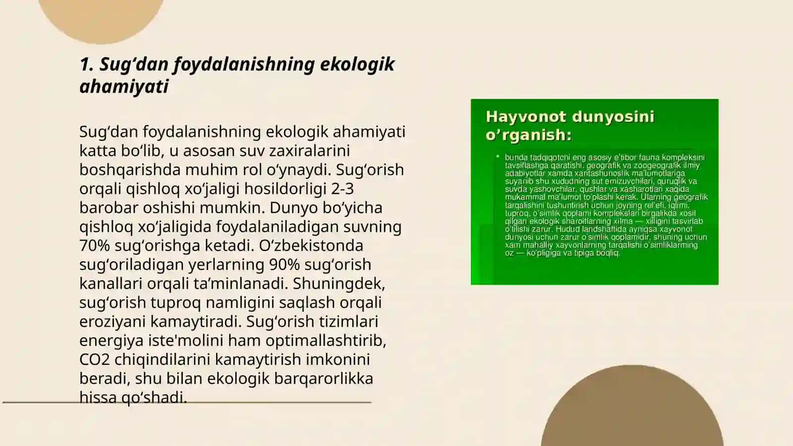 Suvdan faydalanishni ekologik baholash 3