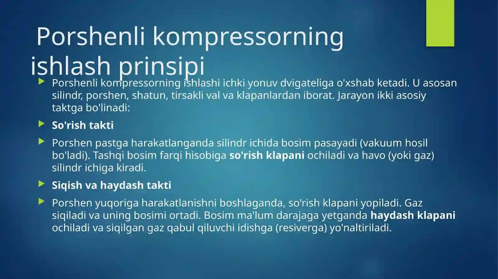 Porshenlikompressorlarning ishlash prinsi va samaradorligi 3