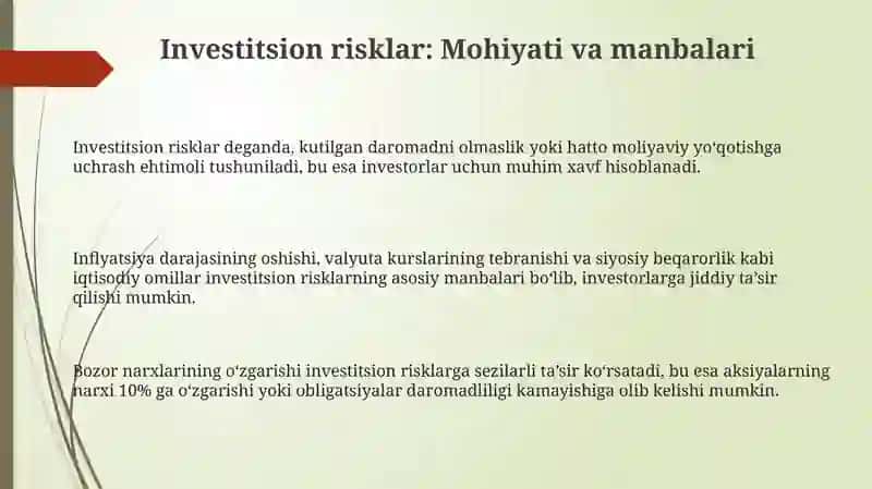 Investitsion risklarni boshqarish 3
