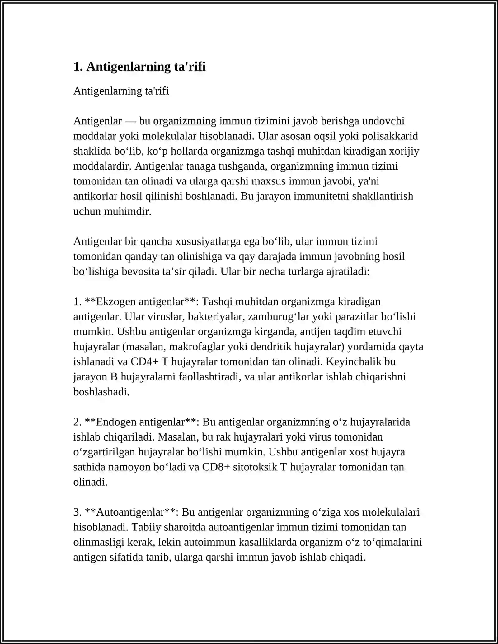 ANTIGENLAR VA ULARNING XUSUSYATLARI 3