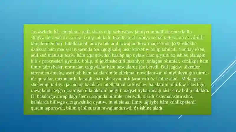 Intellektual tárbiya va social tárbiya mazmúniyatı 3