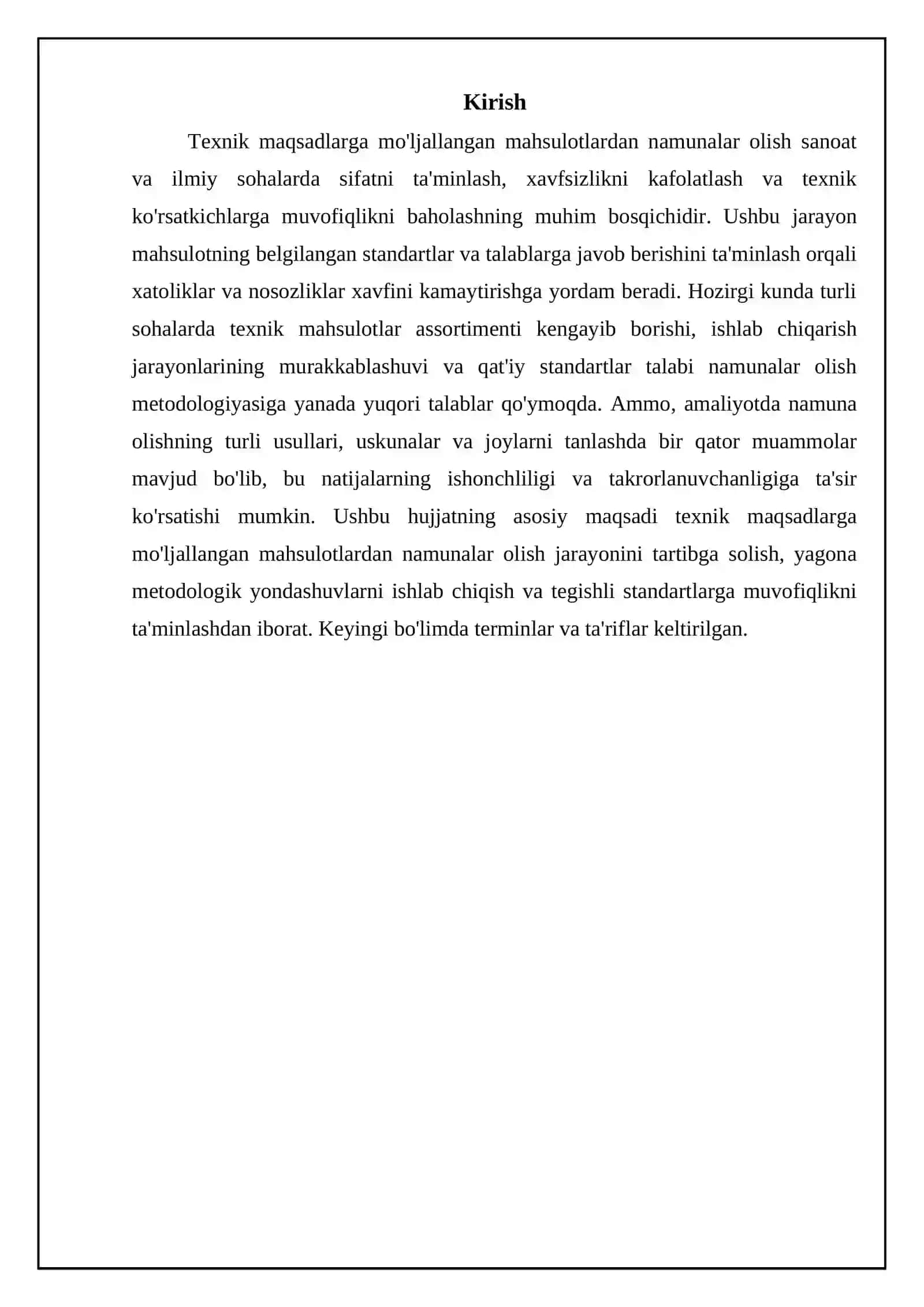 Namunalardan namunalar olish 3