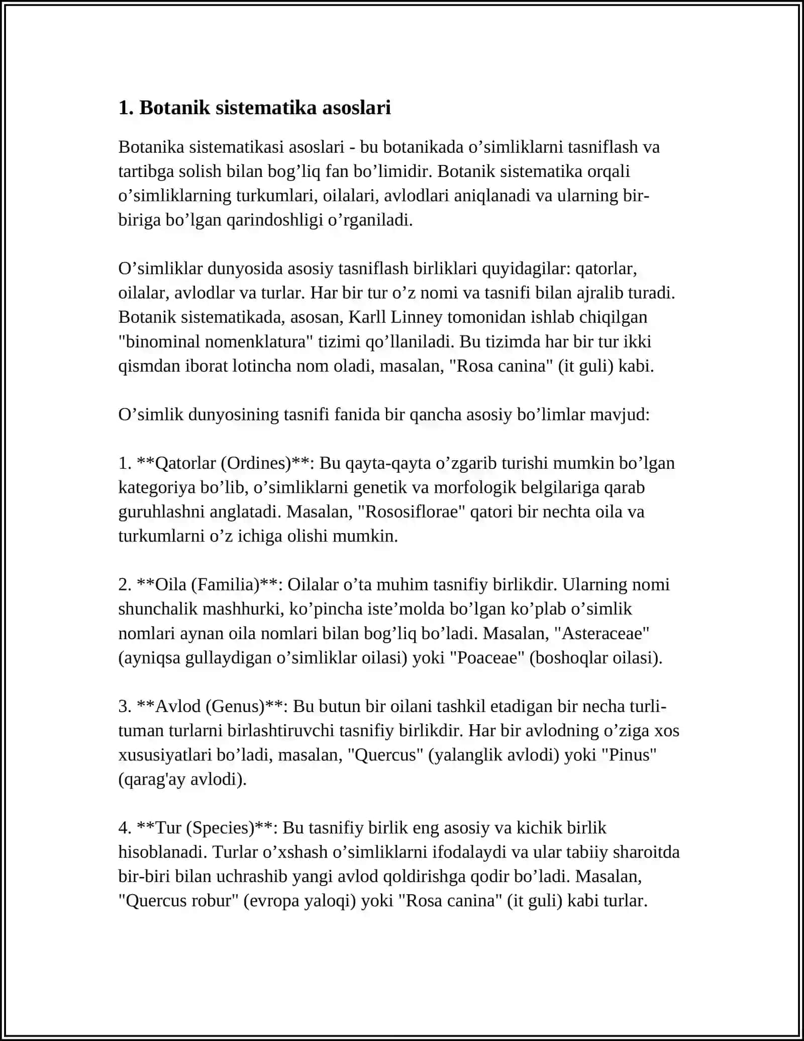 O'SIMLIKLAR SISTEMATIKASINI SHAKILLANISH VA RIVOJLANISH TARIXI 3